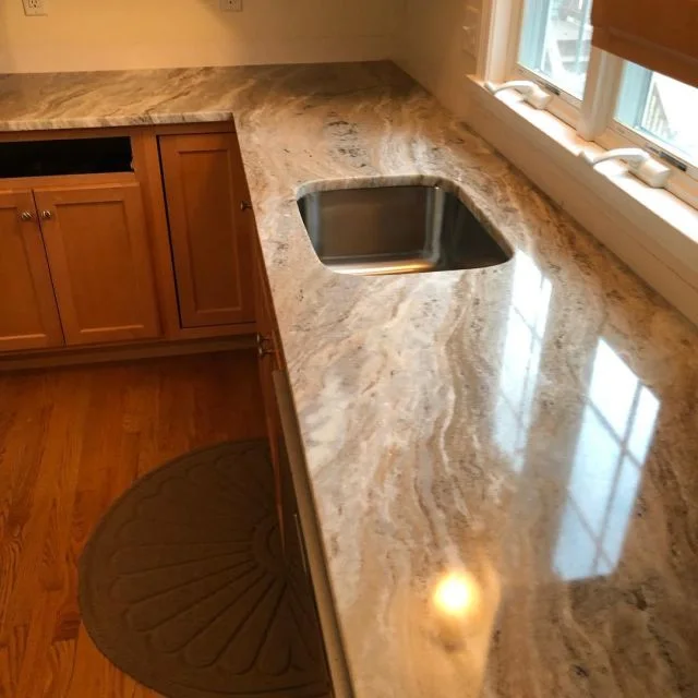 Fantasy Brown quartzite countertop polished in natural light