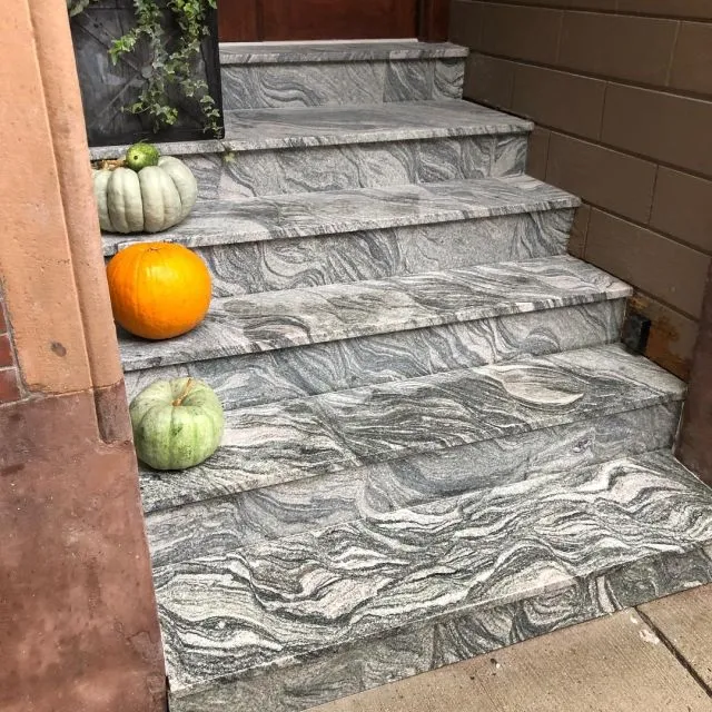 Outdoor granite staircase